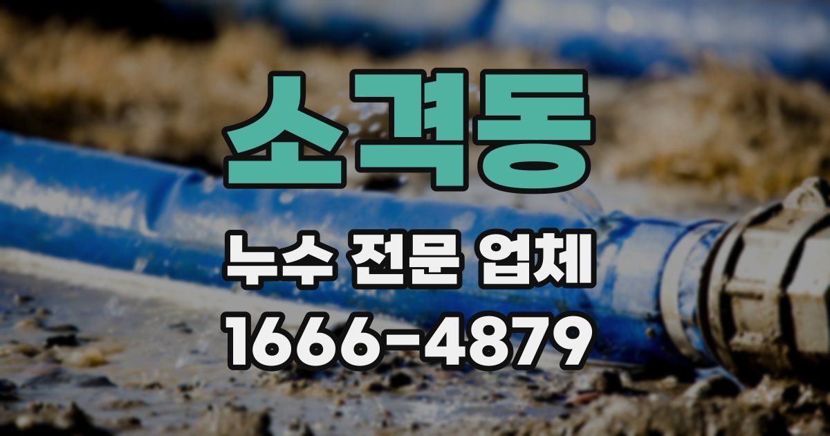 소격동 누수 전문 업체
