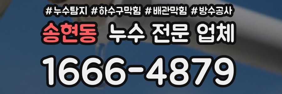 송현동 누수 전문 업체