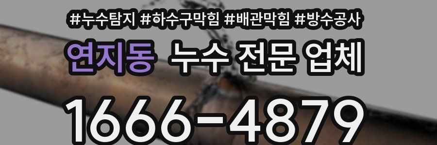 연지동 누수 전문 업체
