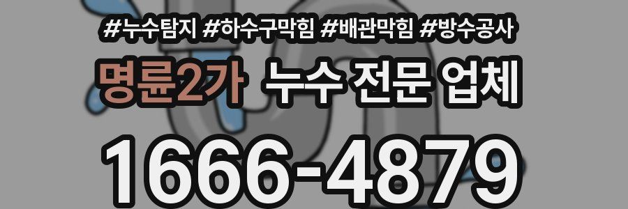 명륜2가 누수 전문 업체