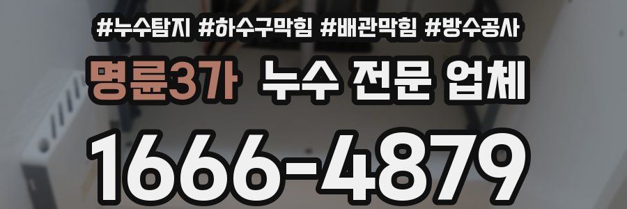 명륜3가 누수 전문 업체