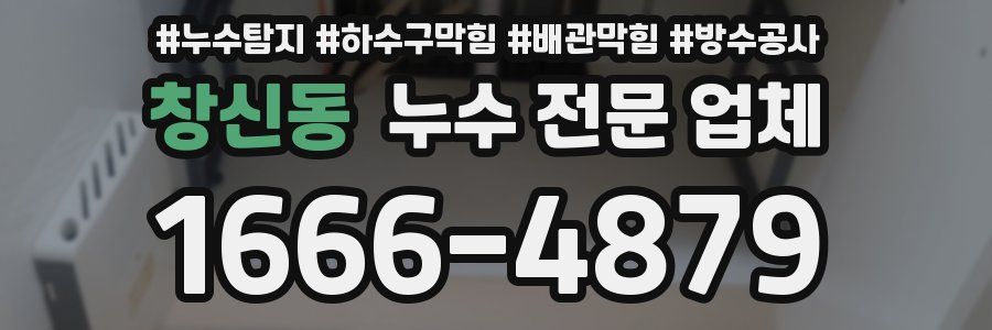 창신동 누수 전문 업체
