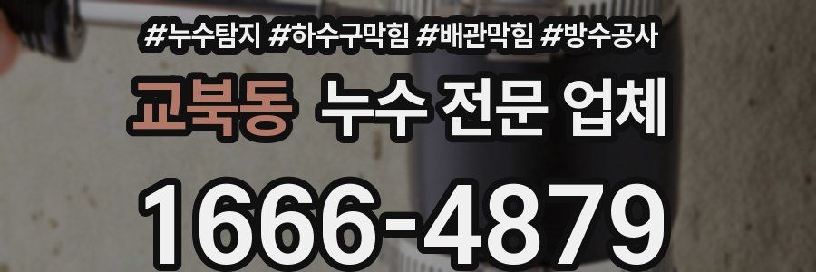 교북동 누수 전문 업체