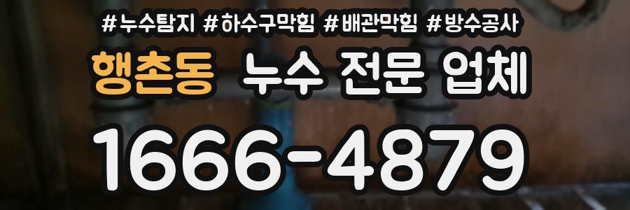 행촌동 누수 전문 업체