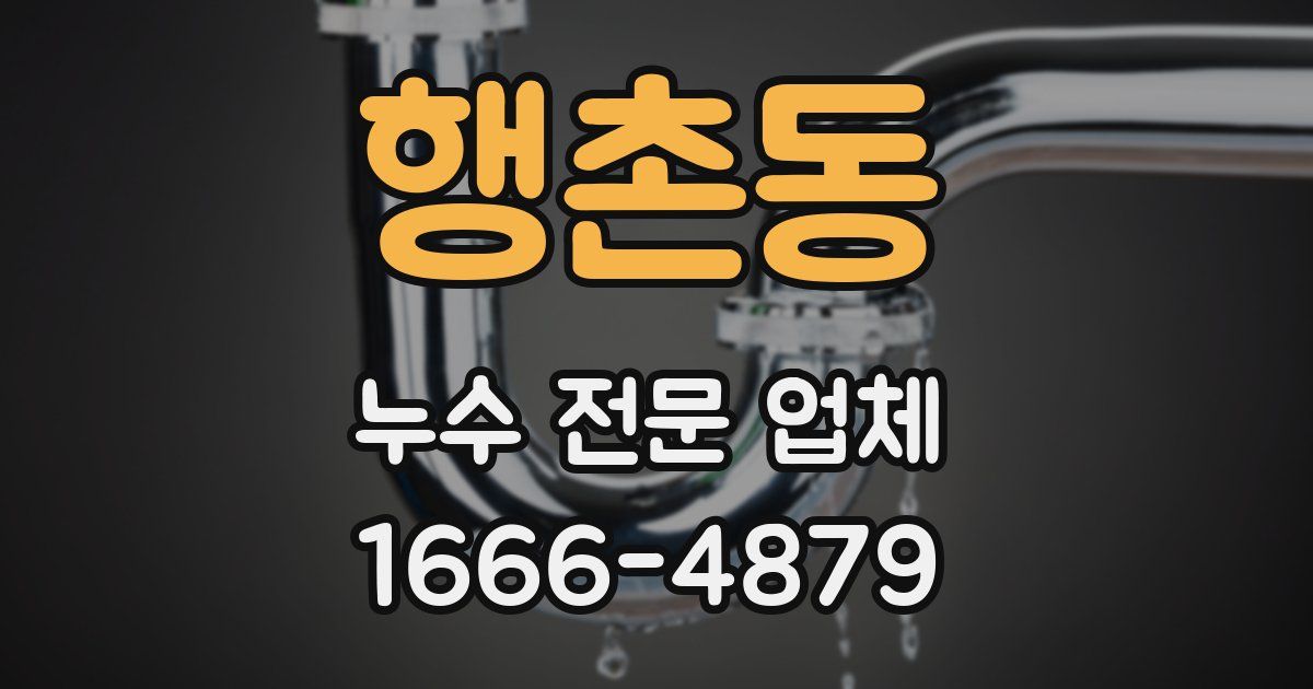 행촌동 누수 전문 업체