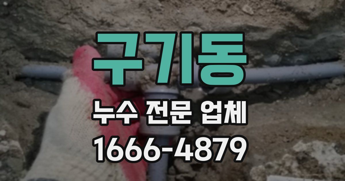 구기동 누수 전문 업체