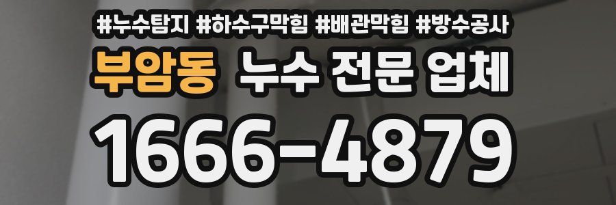 부암동 누수 전문 업체