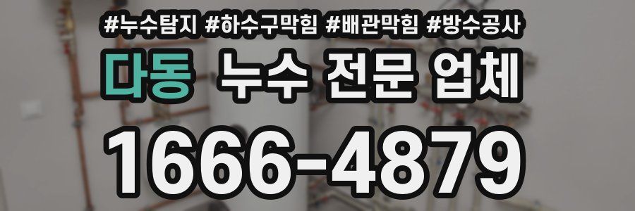 다동 누수 전문 업체