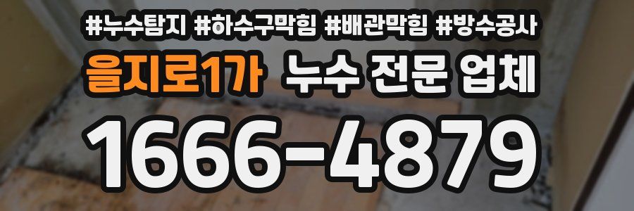 을지로1가 누수 전문 업체