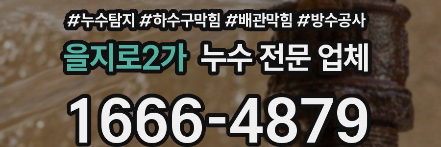 을지로2가 누수 전문 업체