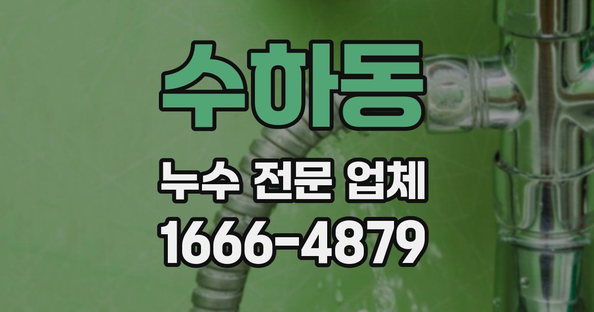 수하동 누수 전문 업체