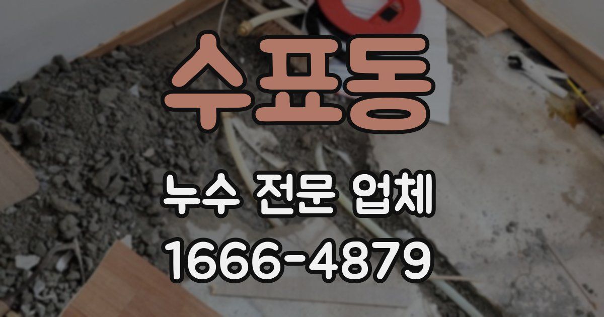 수표동 누수 전문 업체