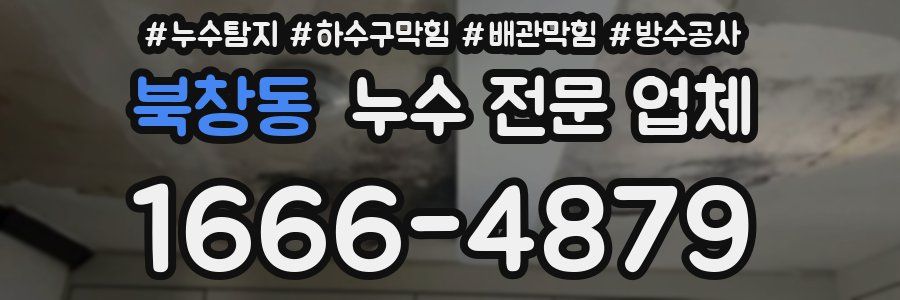 북창동 누수 전문 업체