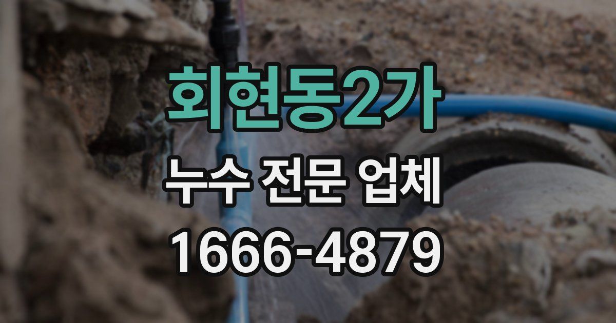 회현동2가 누수 전문 업체