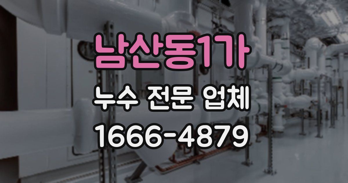 남산동1가 누수 전문 업체
