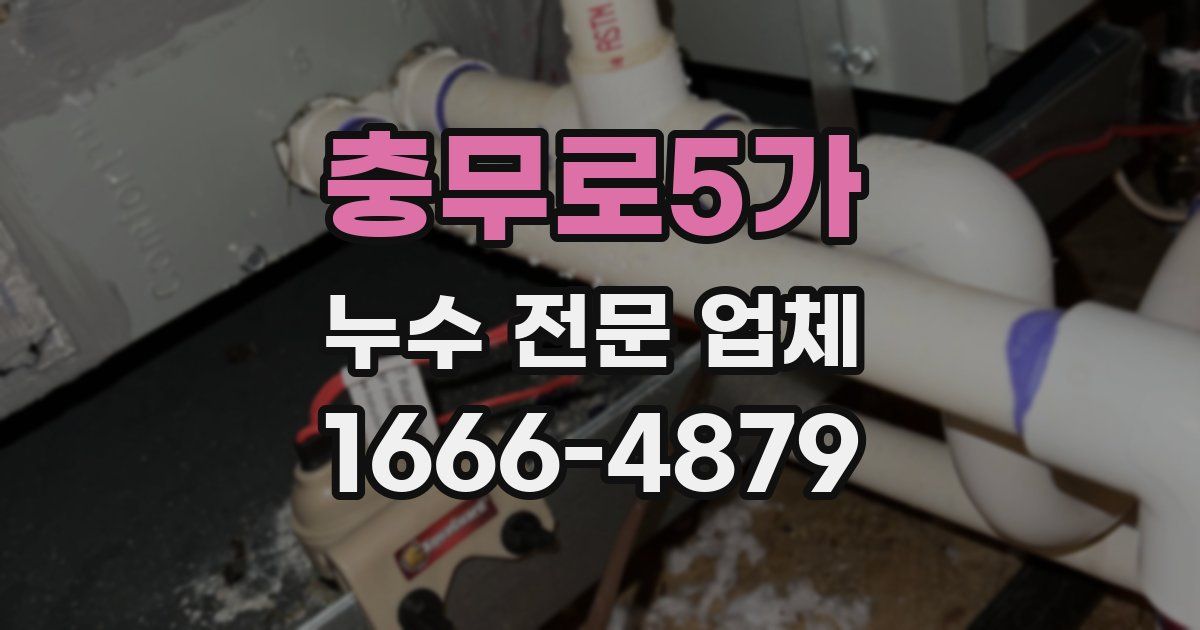 충무로5가 누수 전문 업체