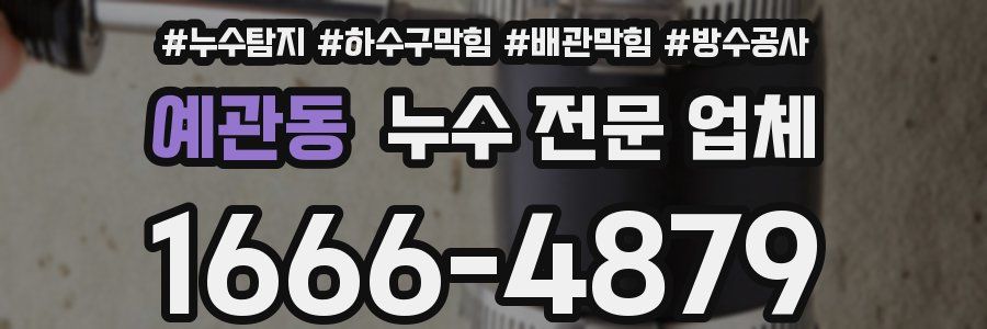 예관동 누수 전문 업체