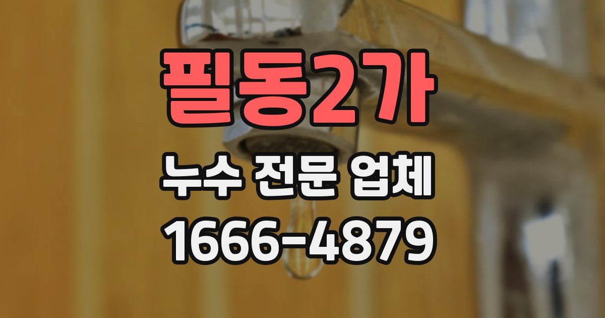 필동2가 누수 전문 업체
