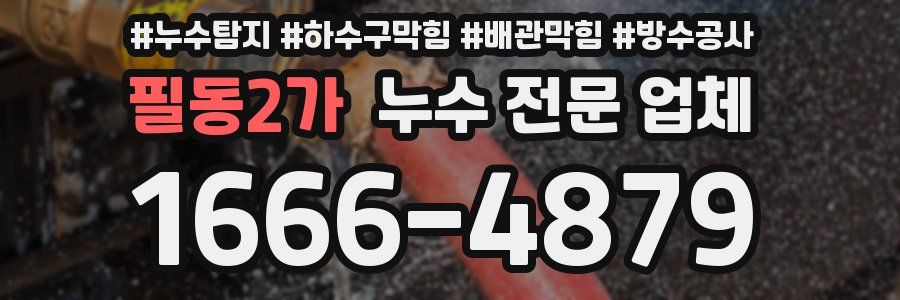 필동2가 누수 전문 업체