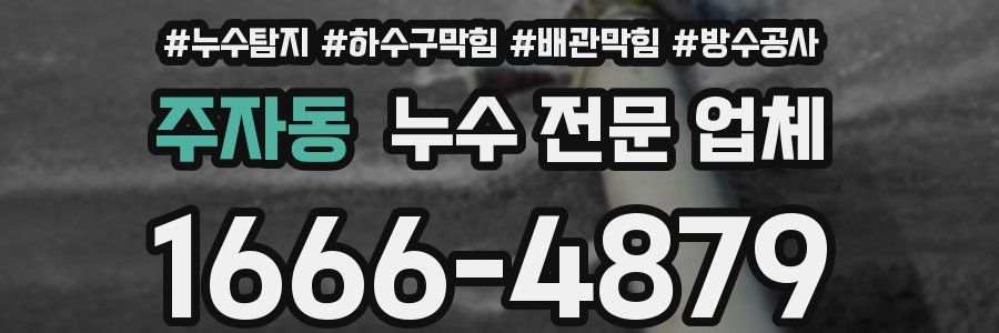 주자동 누수 전문 업체