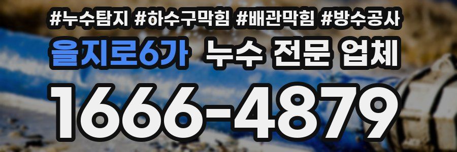 을지로6가 누수 전문 업체