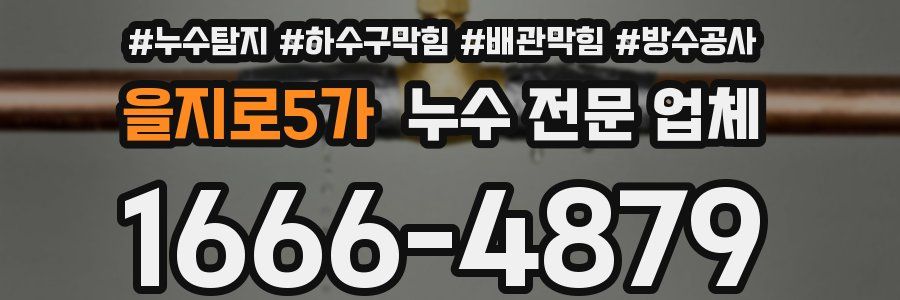 을지로5가 누수 전문 업체
