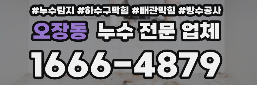 오장동 누수 전문 업체
