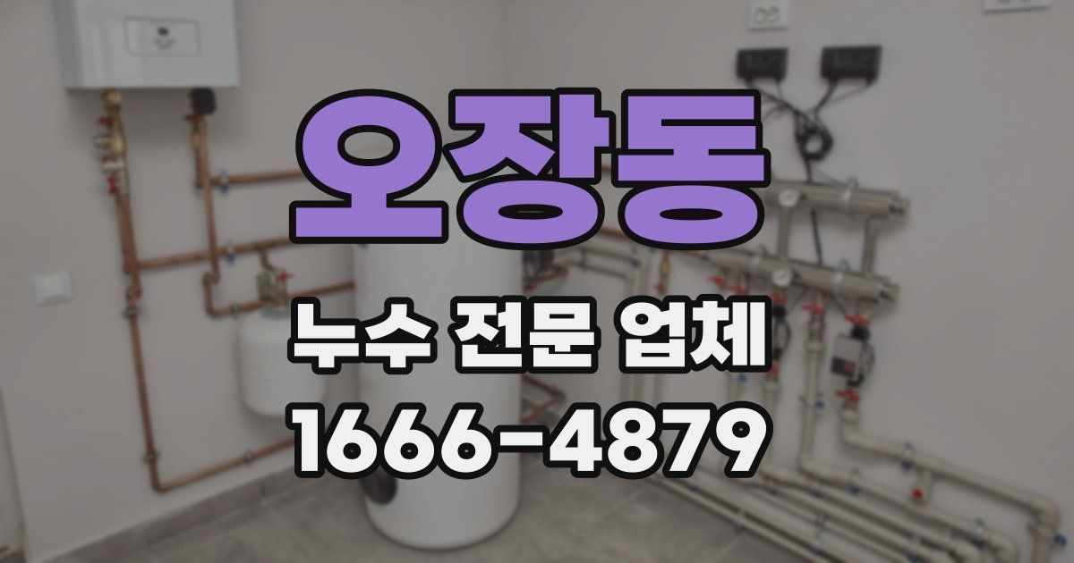 오장동 누수 전문 업체