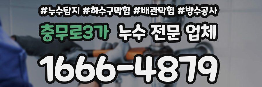 충무로3가 누수 전문 업체
