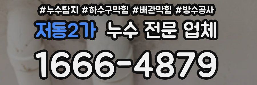 저동2가 누수 전문 업체