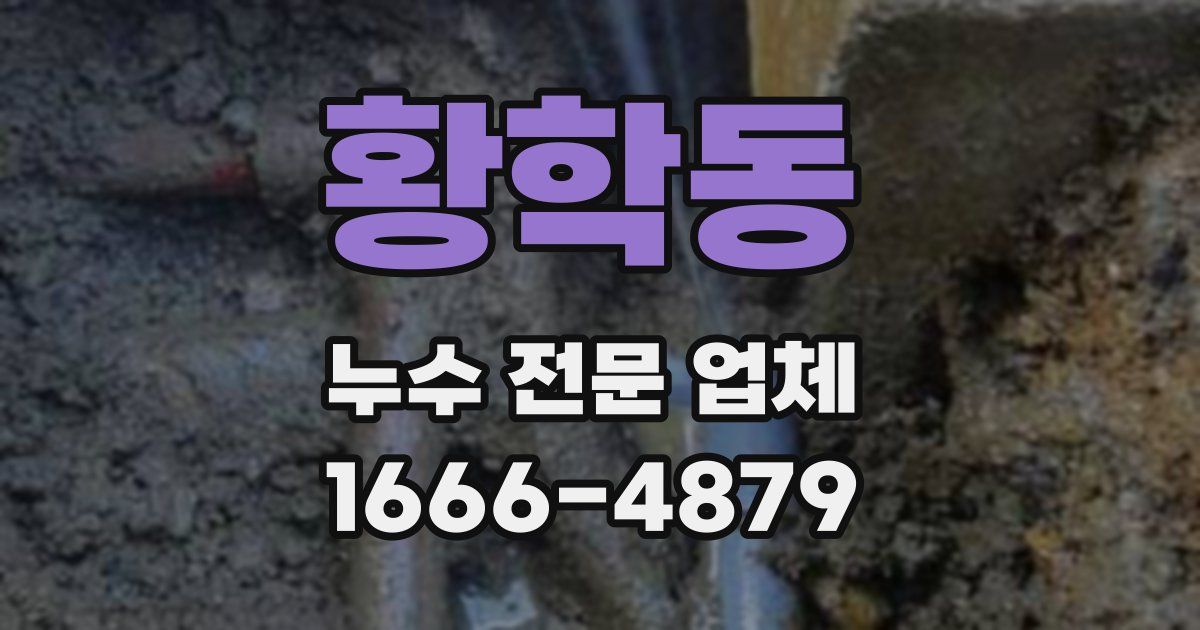 황학동 누수 전문 업체