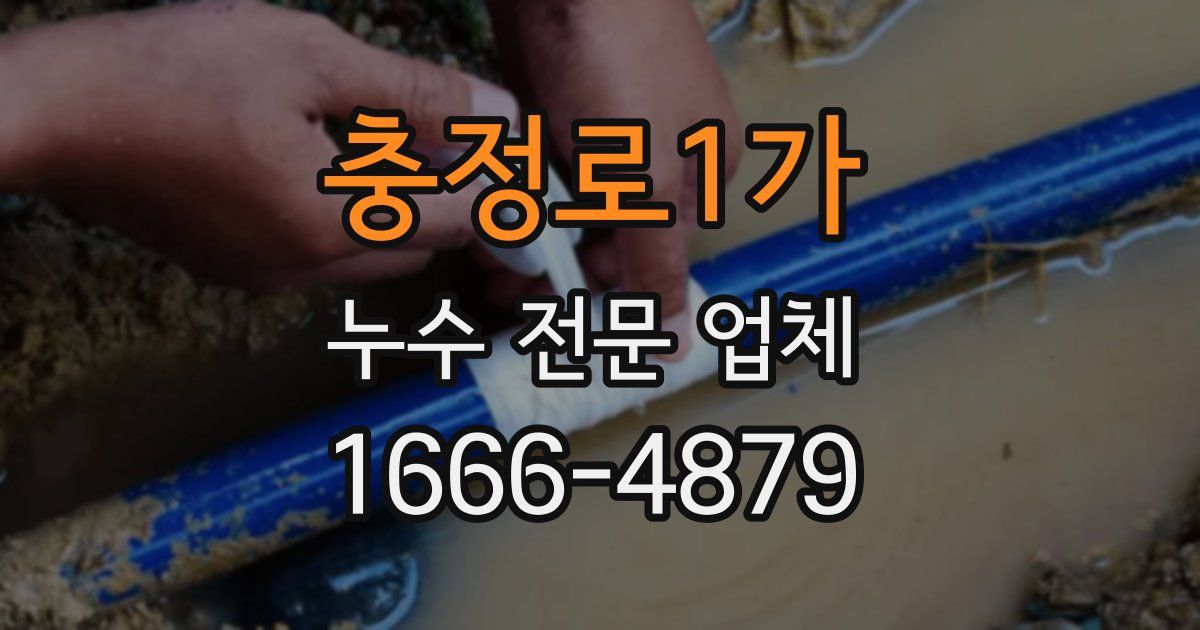 충정로1가 누수 전문 업체