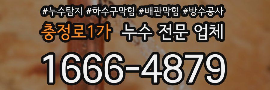 충정로1가 누수 전문 업체