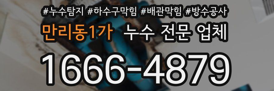 만리동1가 누수 전문 업체