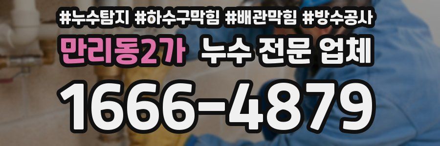 만리동2가 누수 전문 업체