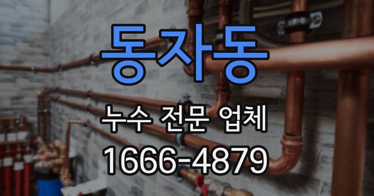 동자동 누수 전문 업체