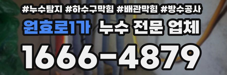 원효로1가 누수 전문 업체