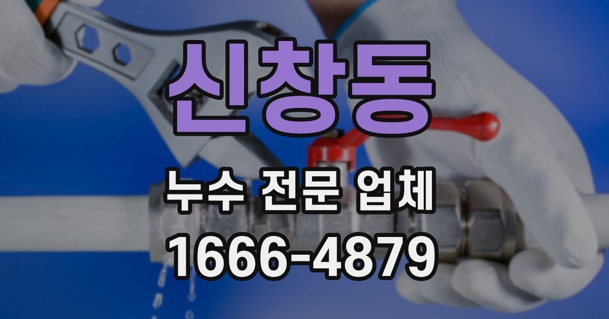 신창동 누수 전문 업체