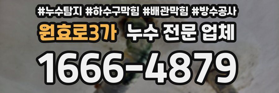 원효로3가 누수 전문 업체