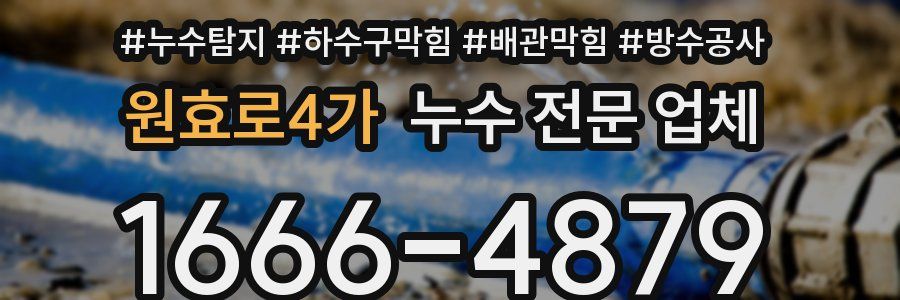 원효로4가 누수 전문 업체
