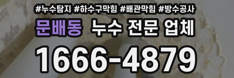 문배동 누수 전문 업체