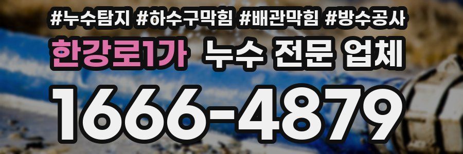 한강로1가 누수 전문 업체