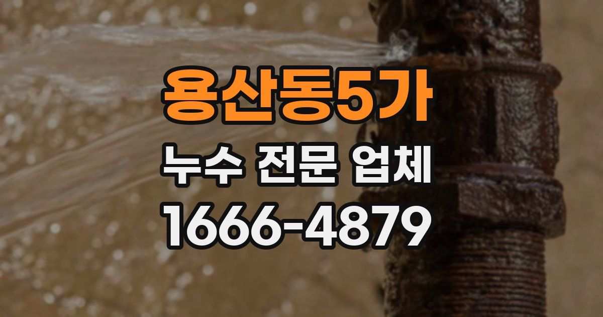 용산동5가 누수 전문 업체
