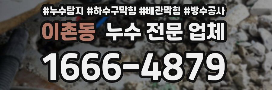 이촌동 누수 전문 업체