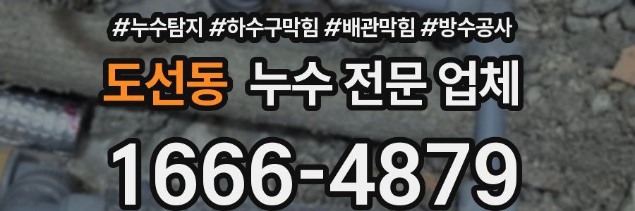 도선동 누수 전문 업체