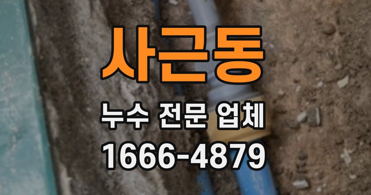 사근동 누수 전문 업체