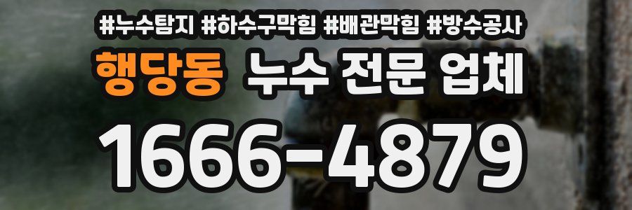 행당동 누수 전문 업체