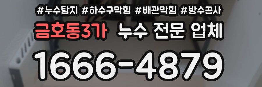 금호동3가 누수 전문 업체