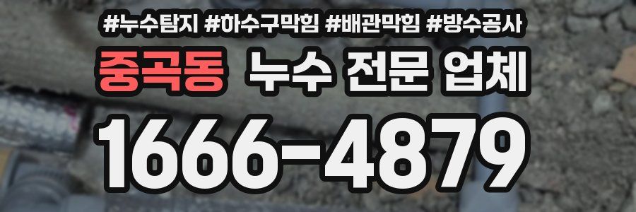 중곡동 누수 전문 업체