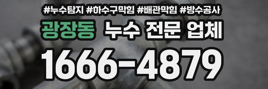 광장동 누수 전문 업체